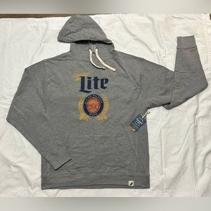 COPY - Miller Lite XL Gray Crest Hoodie. New with tags